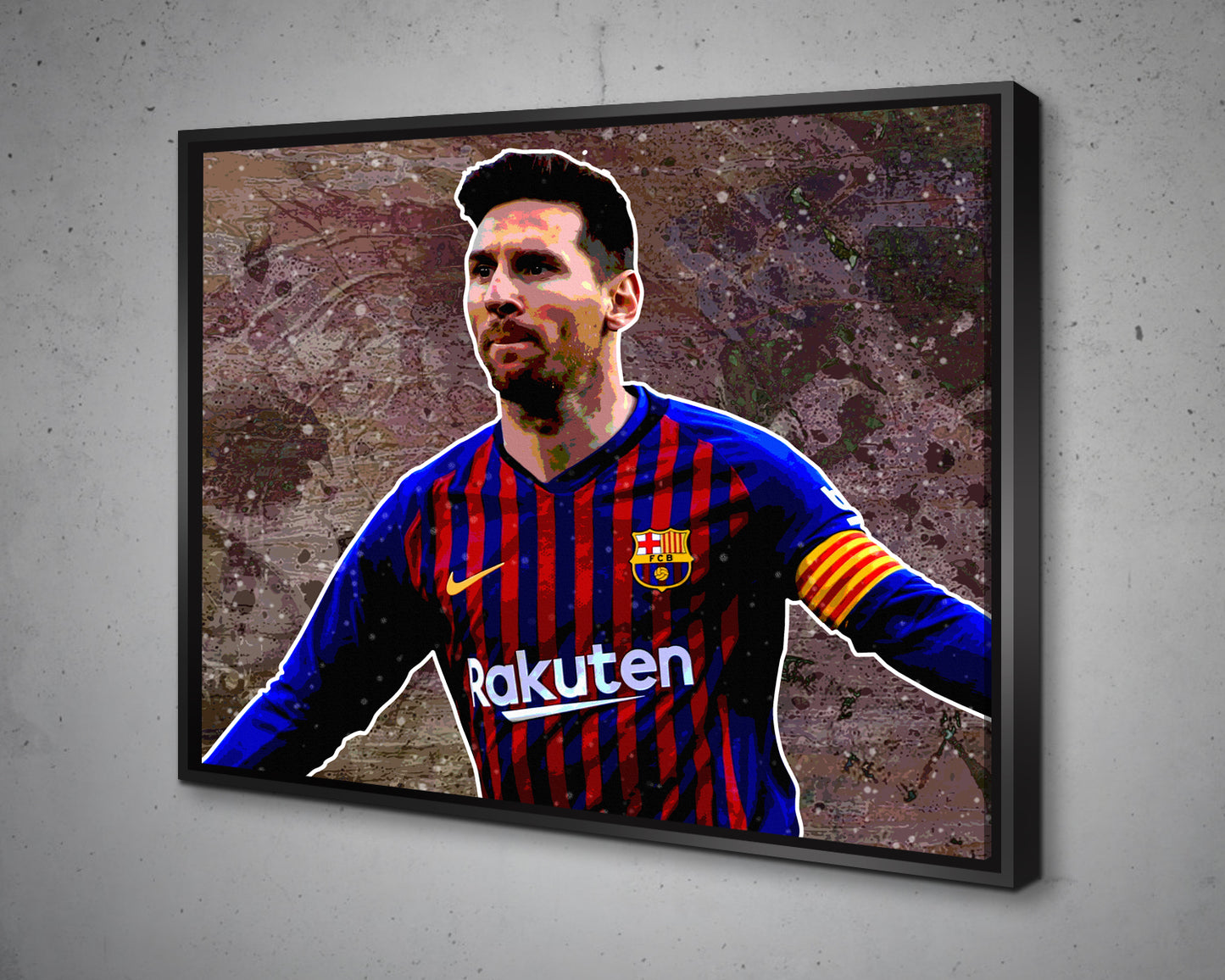 Lionel Messi Multicolour Wall Art 