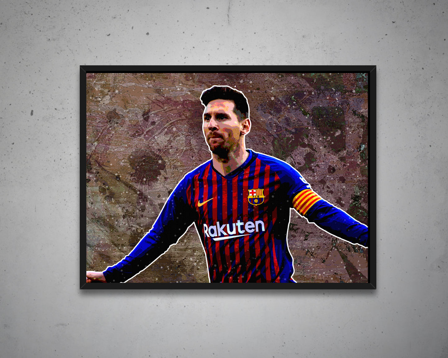 Lionel Messi Multicolour Wall Art 