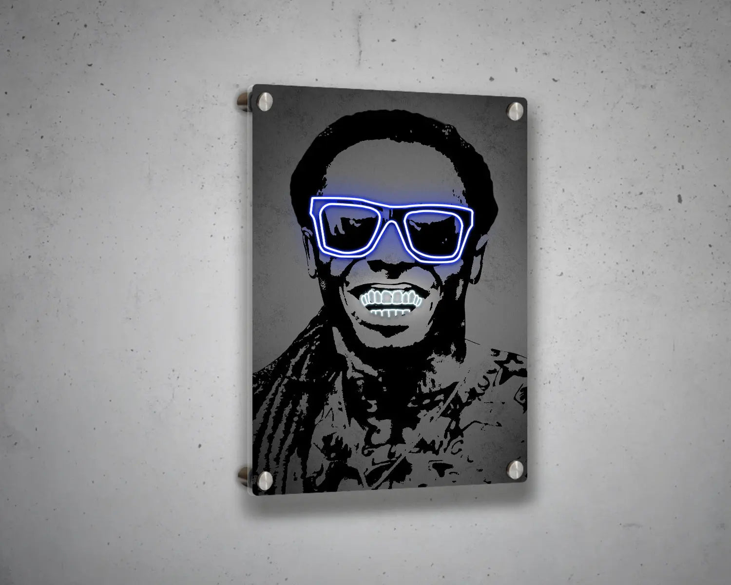 Lil Wayne Neon Effect Canvas Art 
