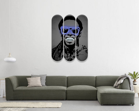 Lil Wayne Acrylic Skateboard Wall Art 
