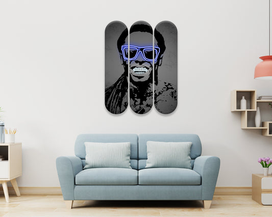 Lil Wayne Acrylic Skateboard Wall Art 
