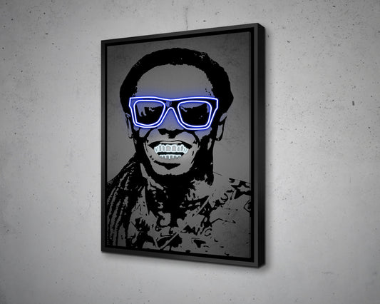 Lil Wayne Neon Effect Canvas Art 