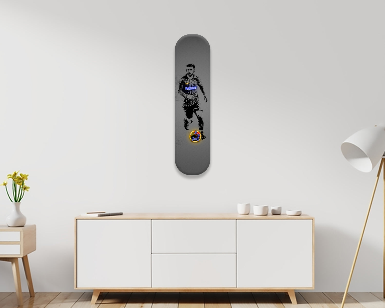 Lionel Messi Acrylic Skateboard Wall Art 