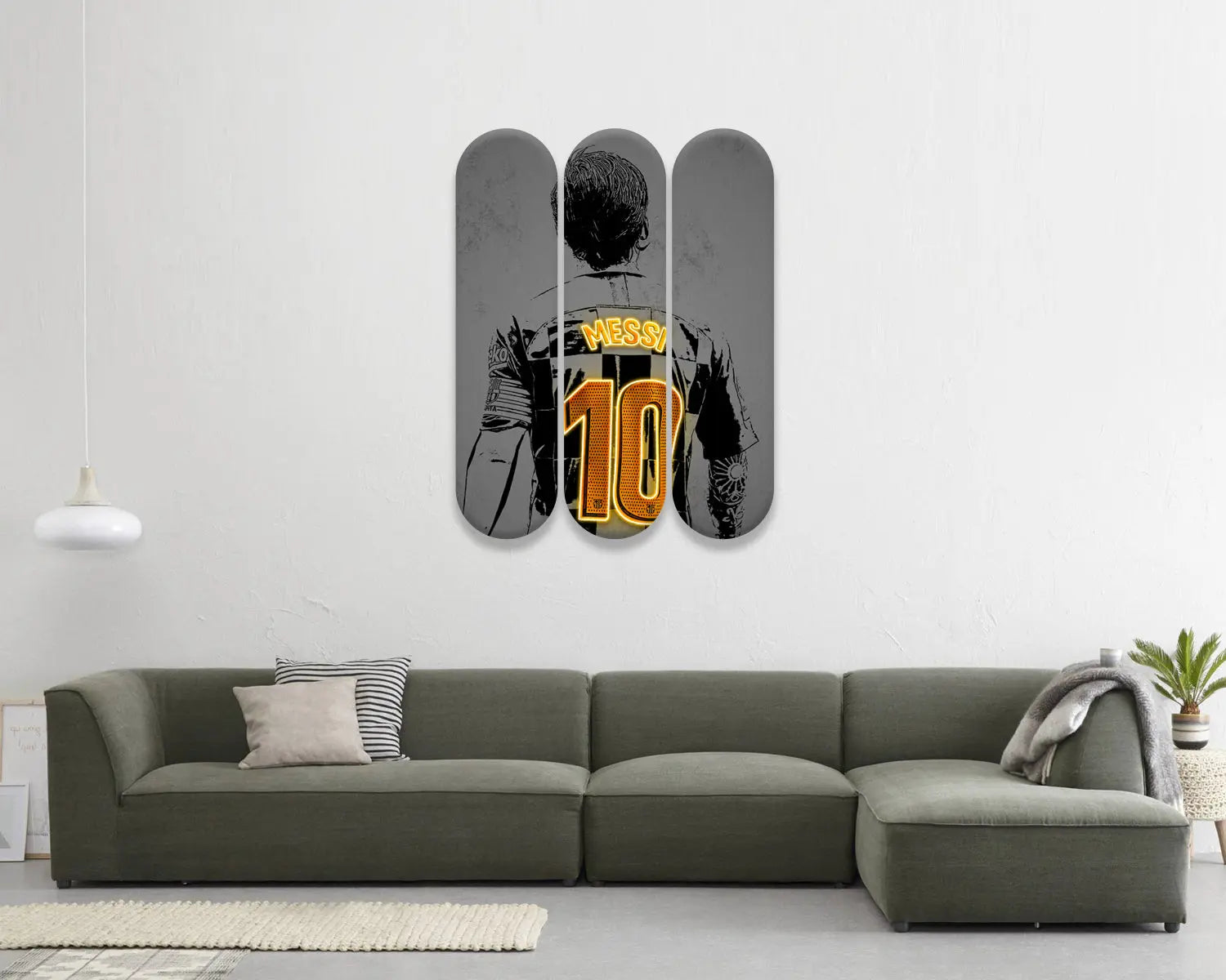 Lionel Messi Acrylic Skateboard Wall Art 