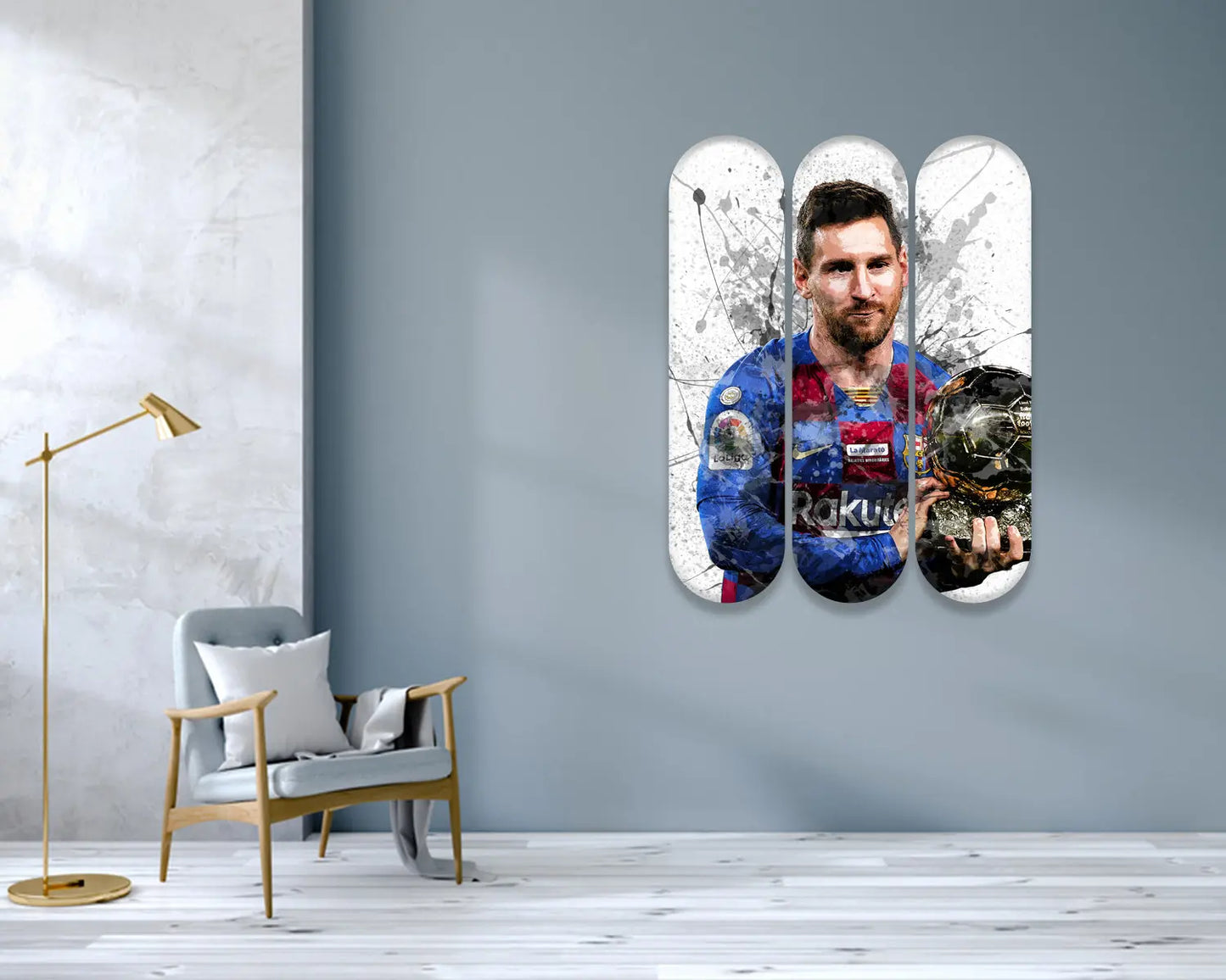 Lionel Messi Acrylic Skateboard Wall Art 