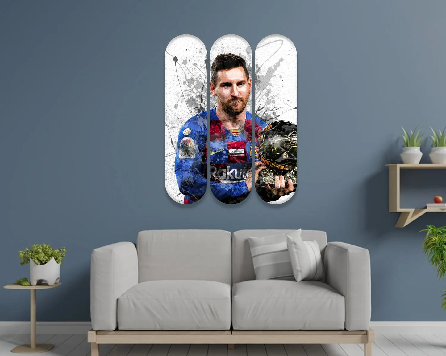 Lionel Messi Acrylic Skateboard Wall Art 