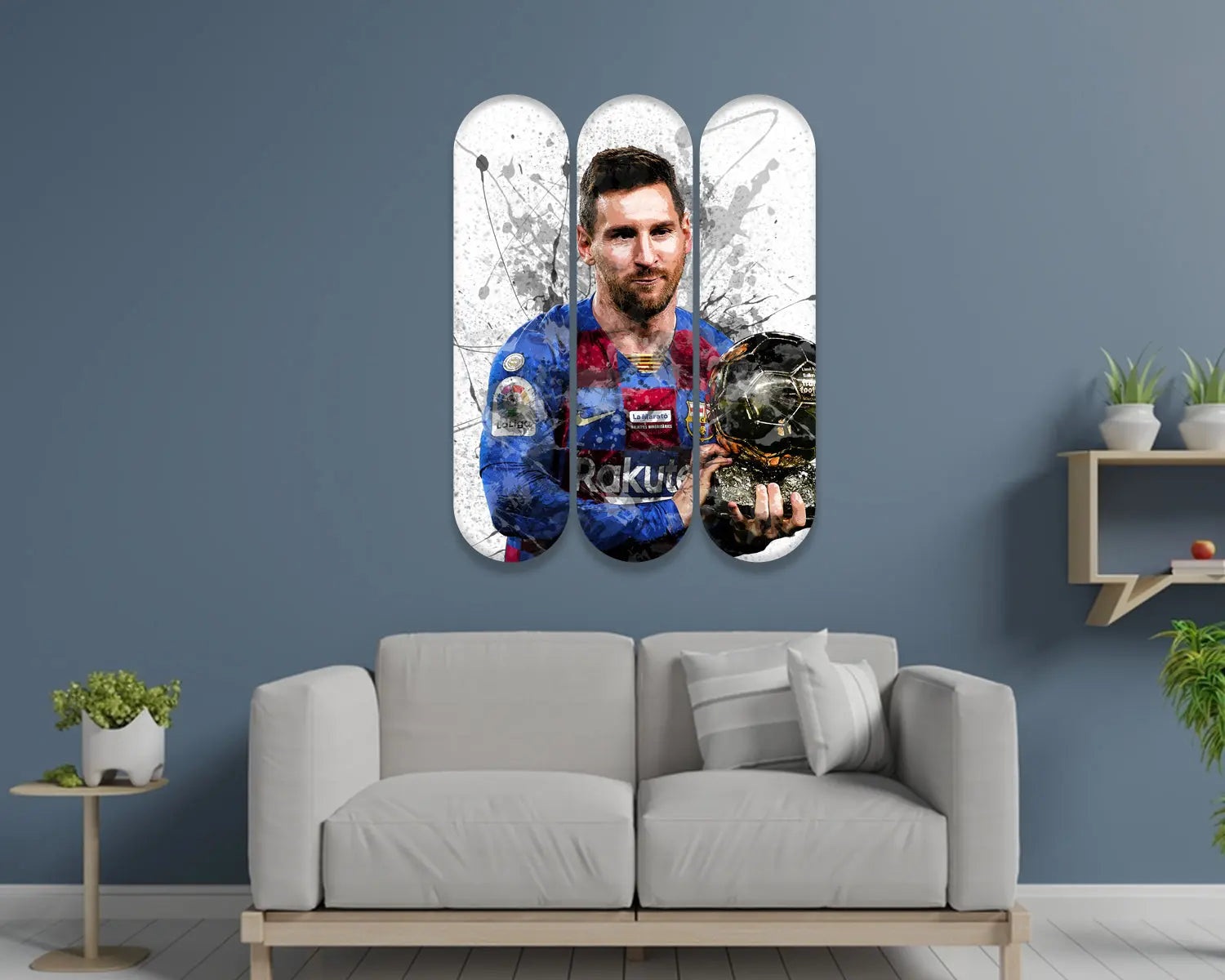 Lionel Messi Acrylic Skateboard Wall Art 