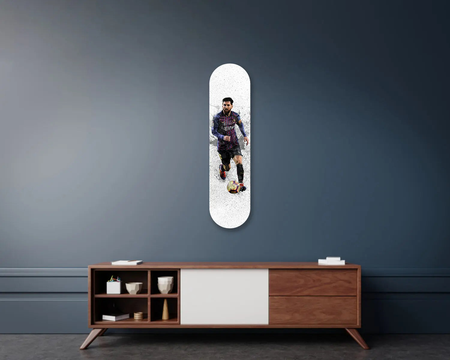 Lionel Messi Acrylic Skateboard Wall Art 