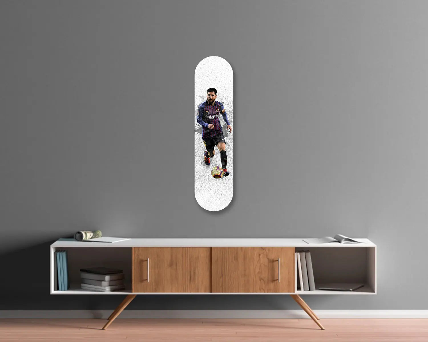 Lionel Messi Acrylic Skateboard Wall Art 