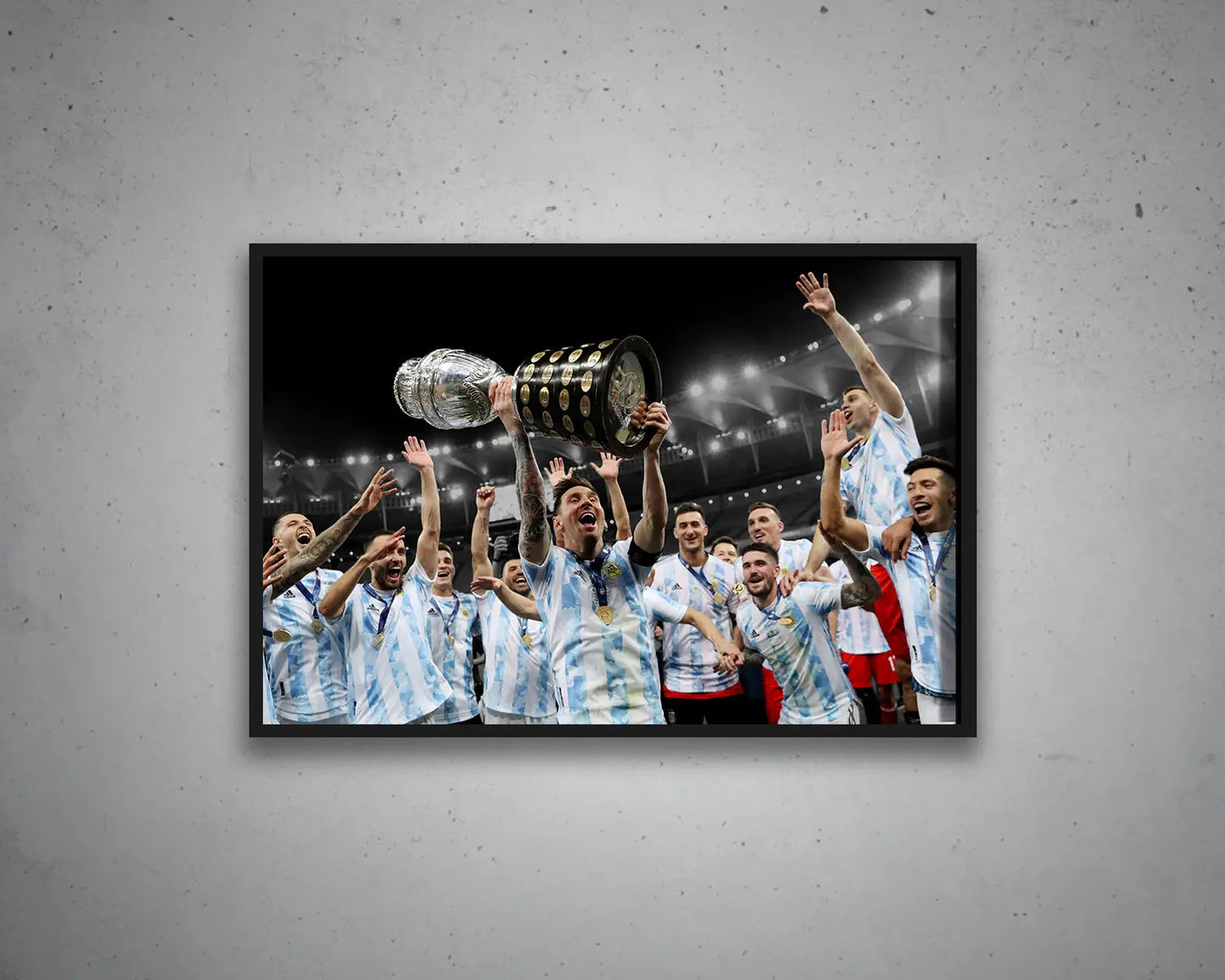 Lionel Messi Black & White Canvas Art 