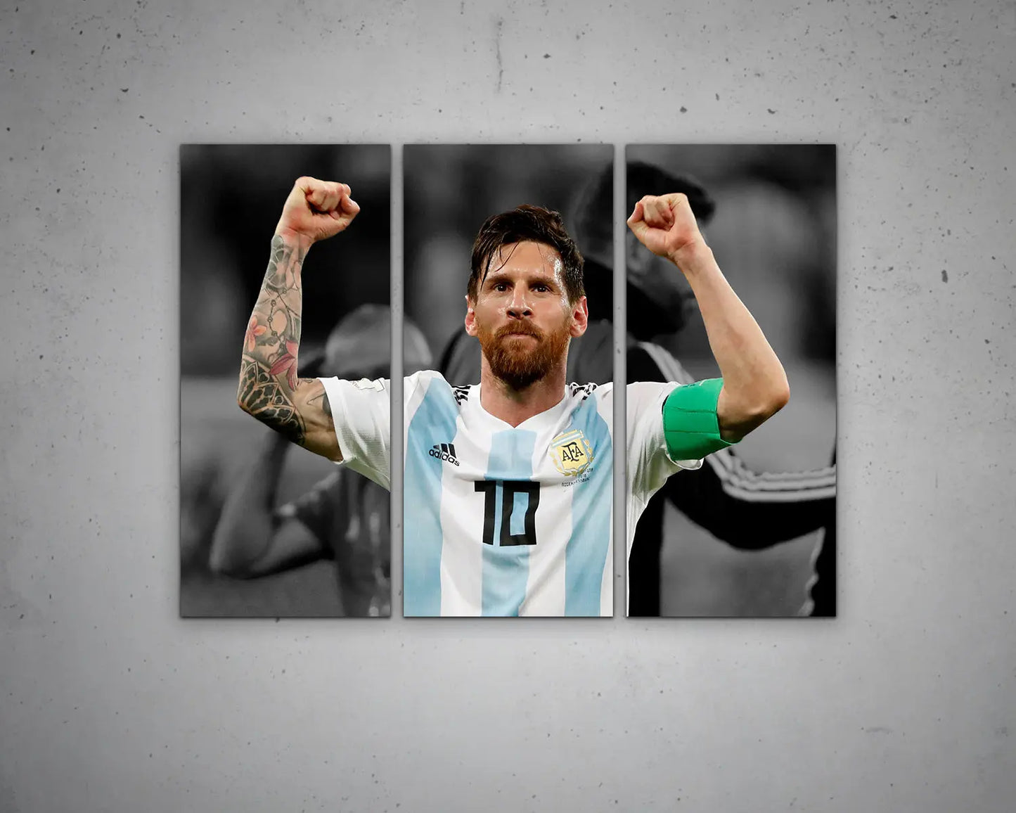 Lionel Messi Black & White Canvas Art 