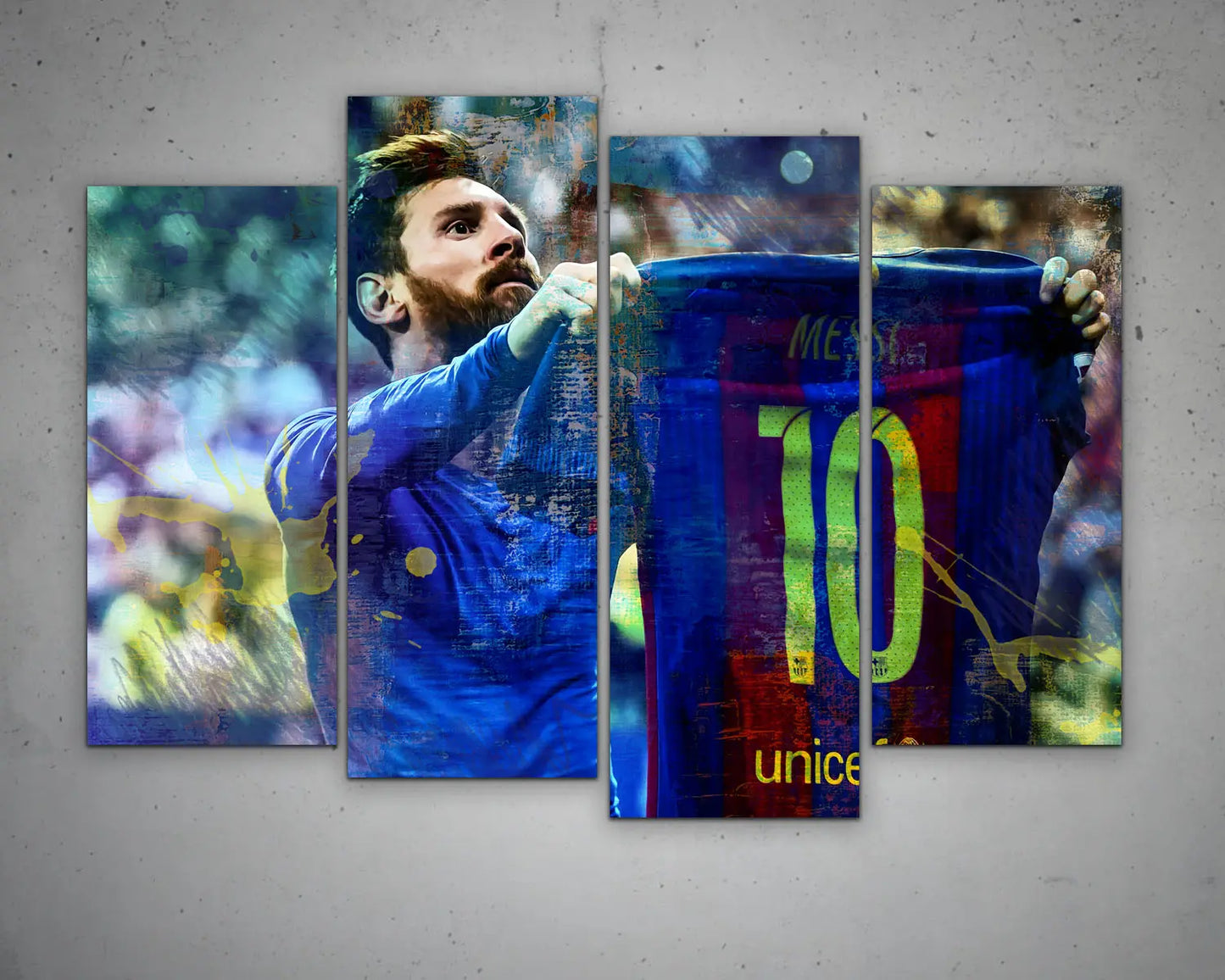 Lionel Messi Multicolour Wall Art 