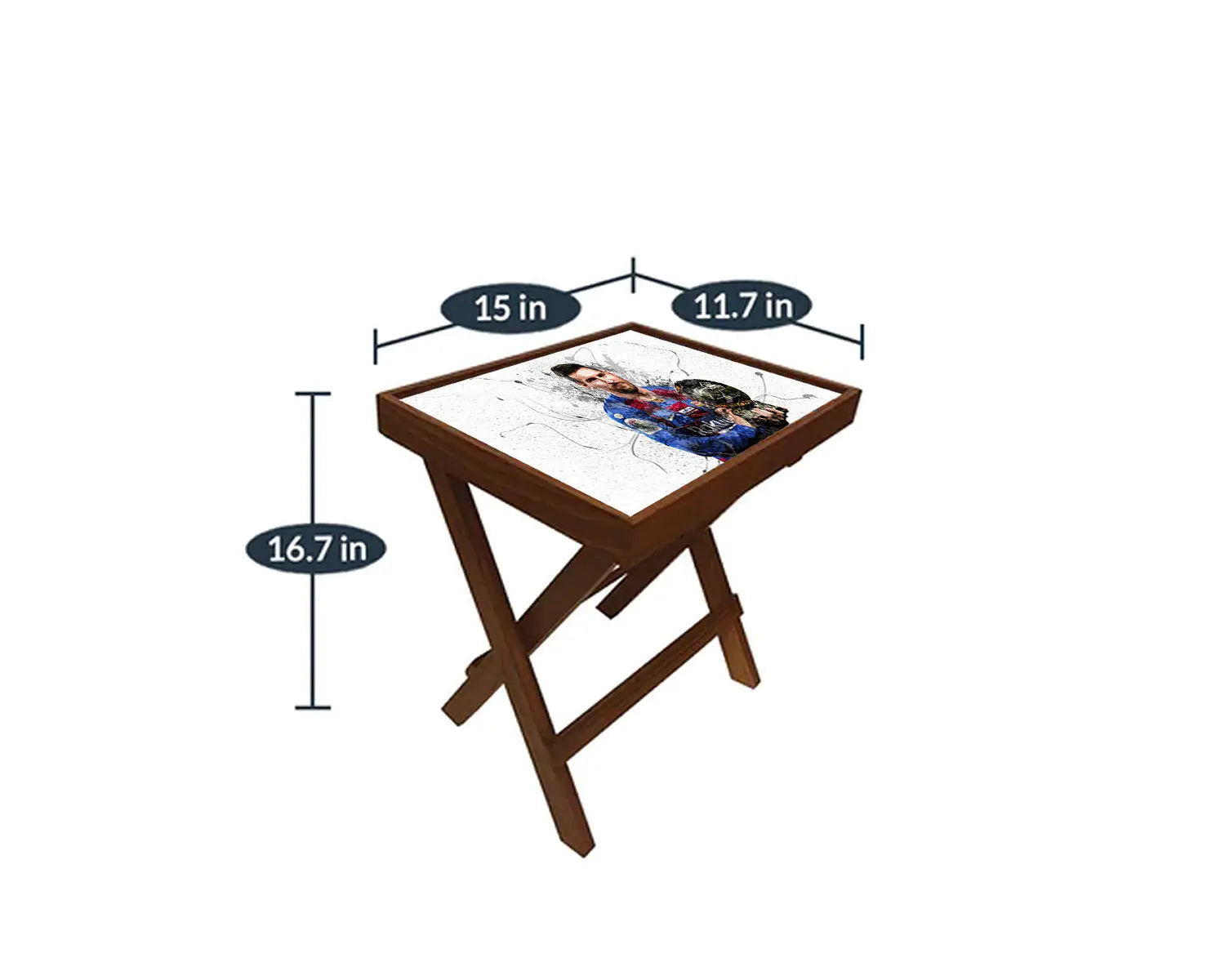 Lionel Messi Splash Effect Coffee and Laptop Table 
