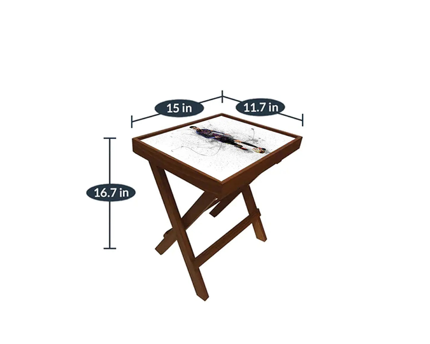 Lionel Messi Splash Effect Coffee and Laptop Table 