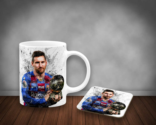 Lionel Messi Splash Effect Mug and Coaster 