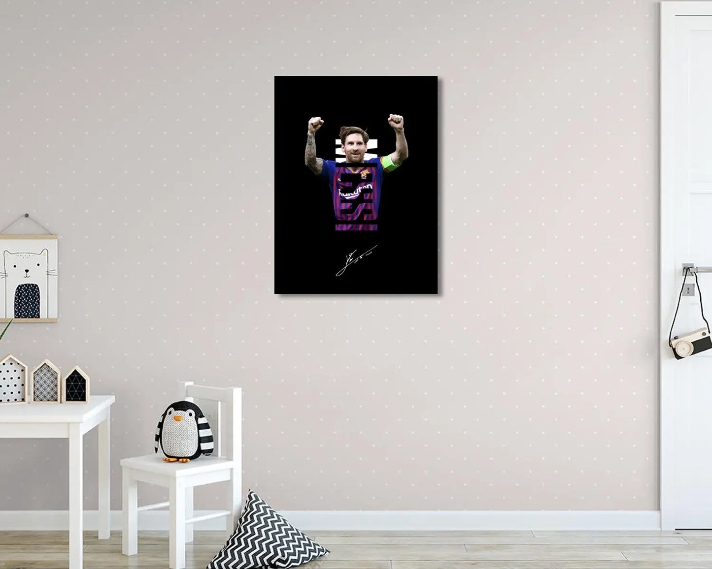 Lionel Messi Sport Quote Canvas Wall Art 