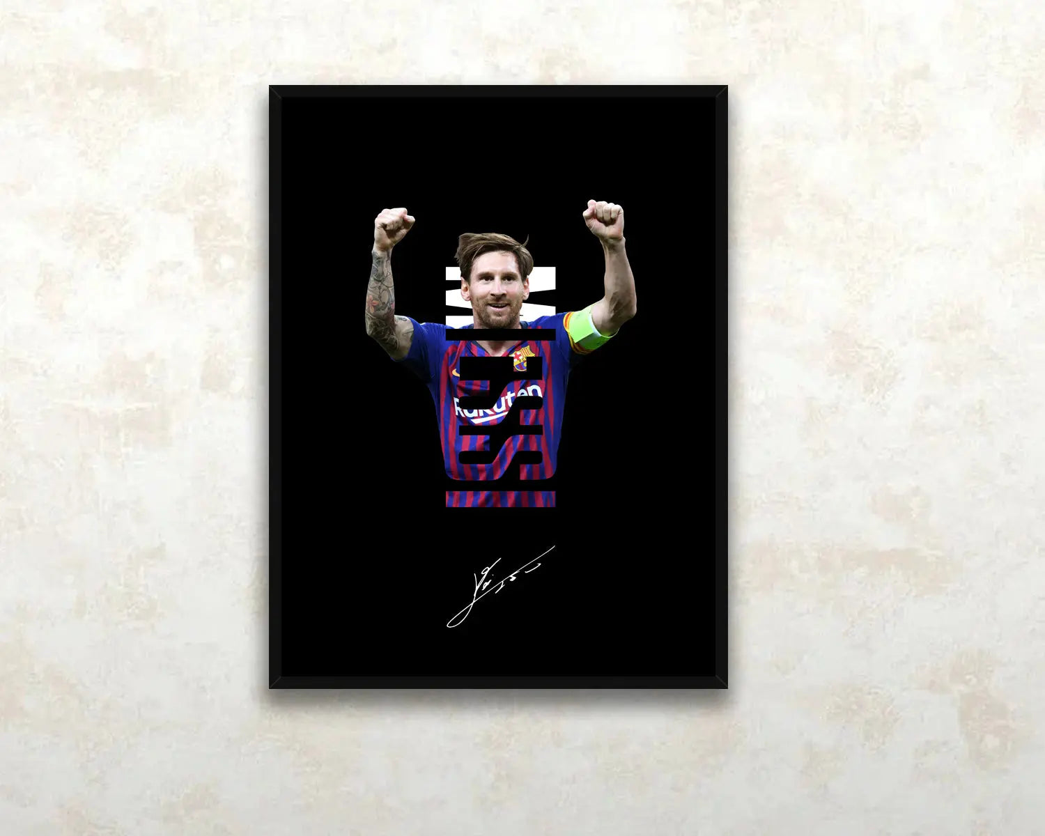Lionel Messi Sport Quote Canvas Wall Art 