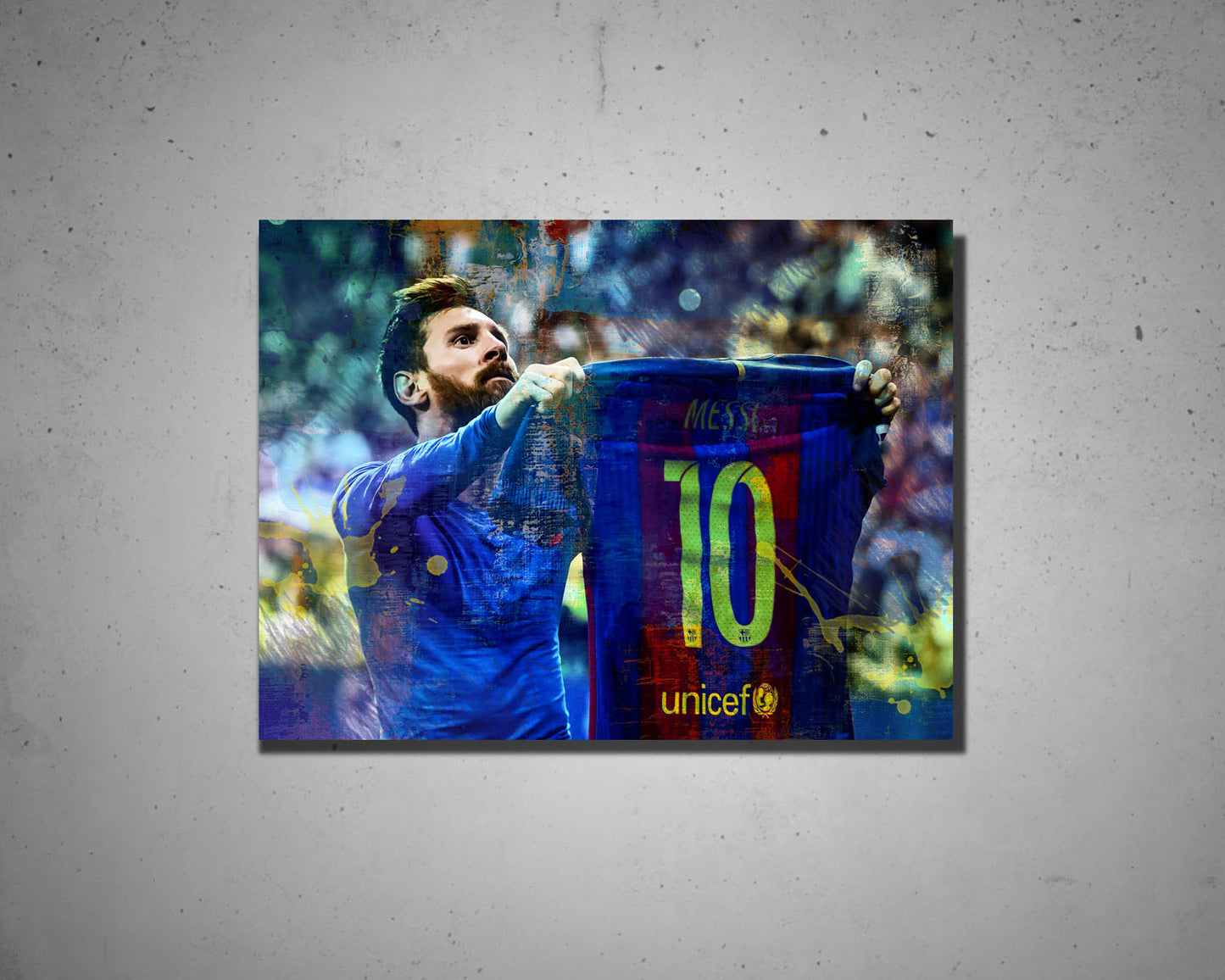 Lionel Messi Multicolour Wall Art 