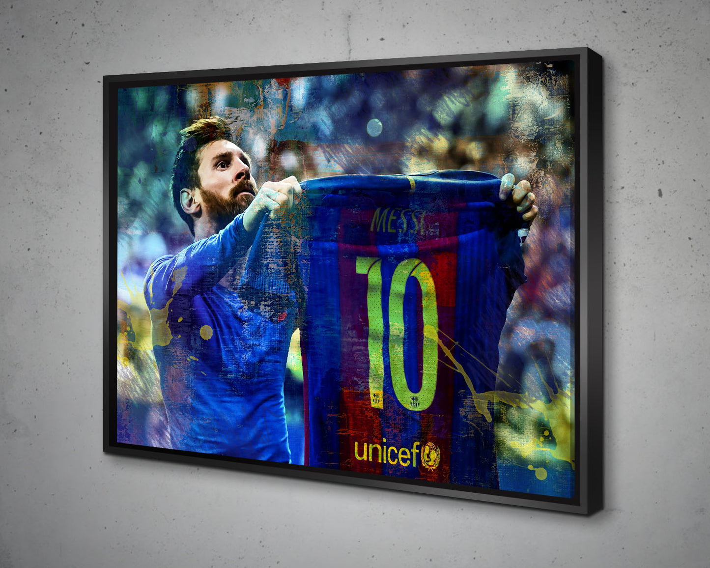 Lionel Messi Multicolour Wall Art 