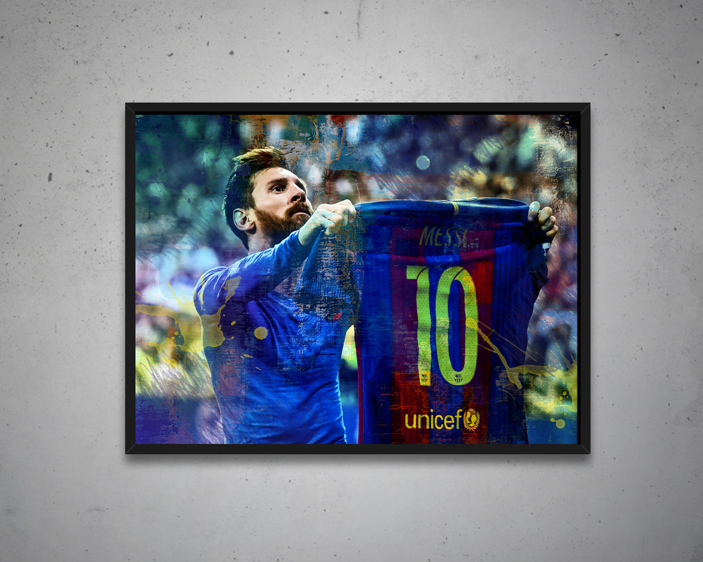 Lionel Messi Multicolour Wall Art 