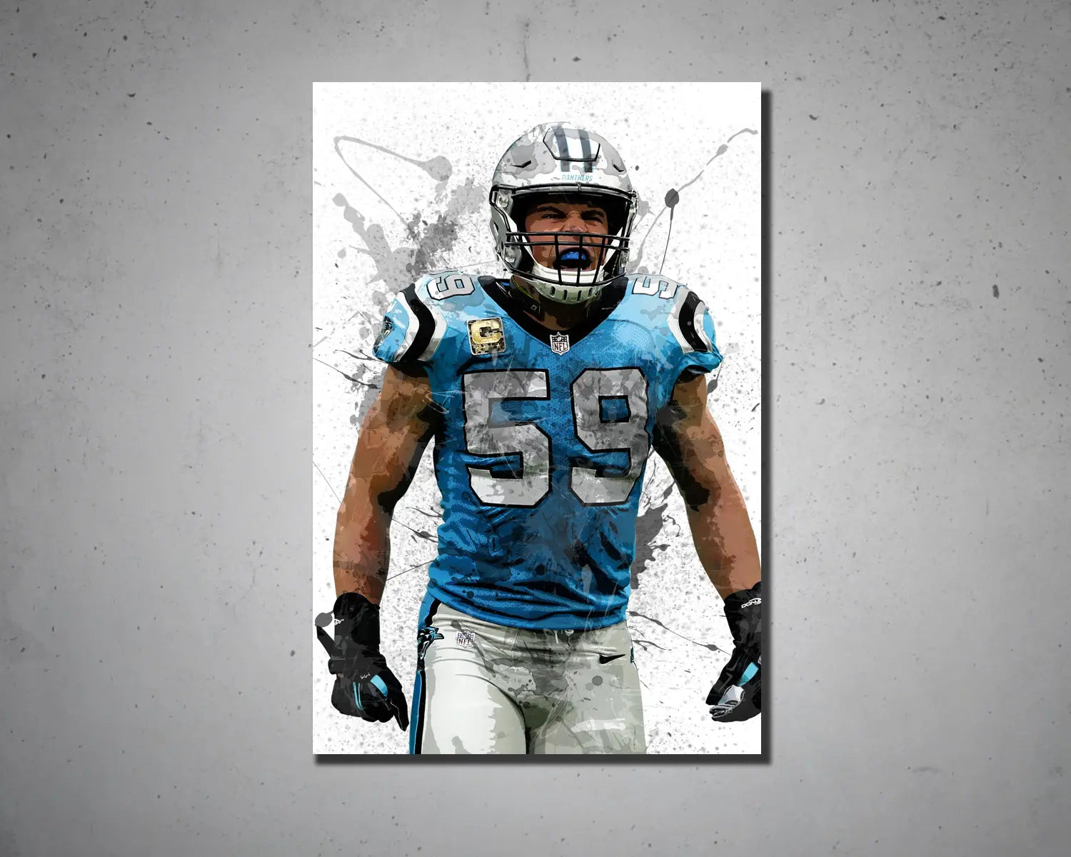 Luke Kuechly Canvas Wall Art 
