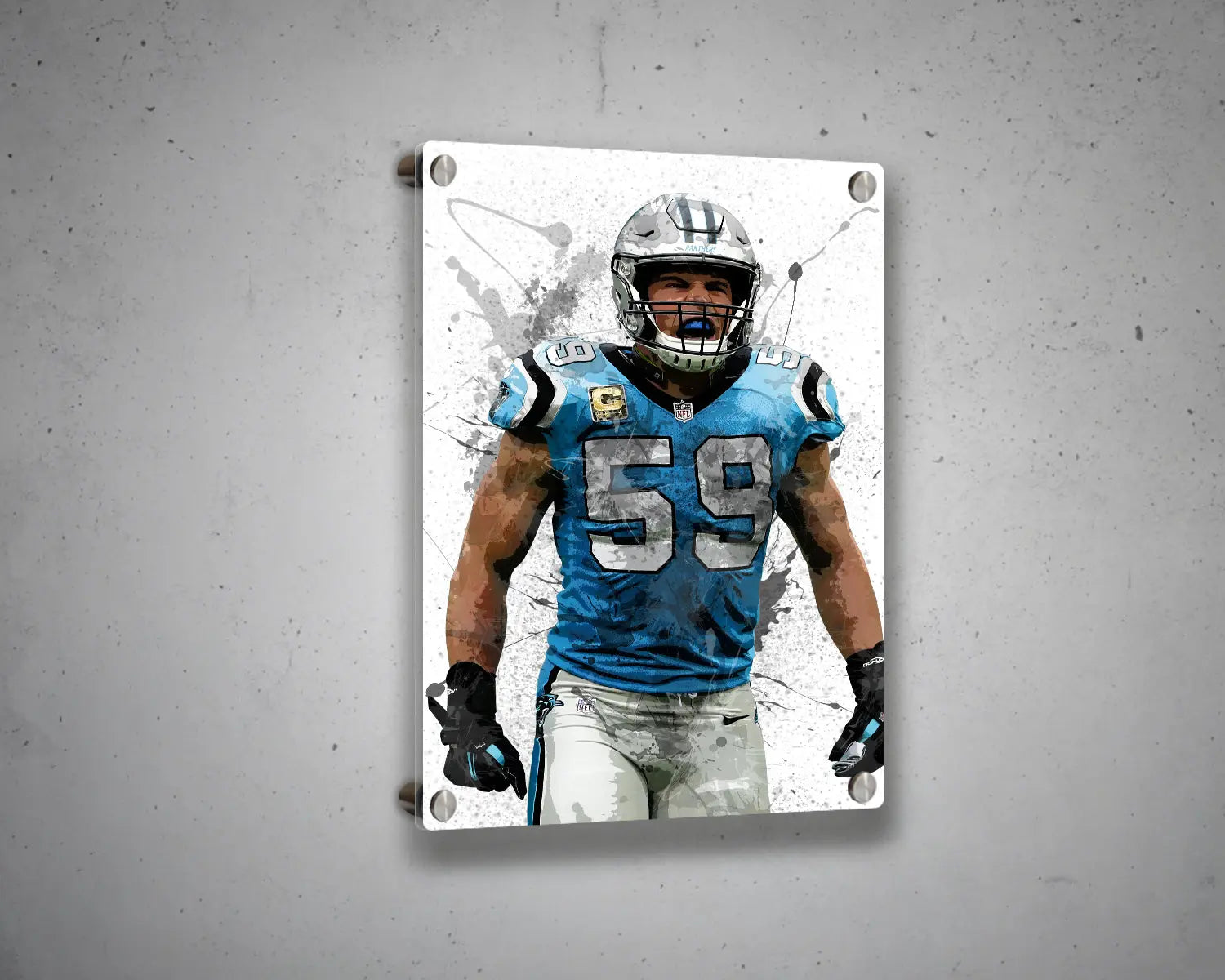 Luke Kuechly Canvas Wall Art 