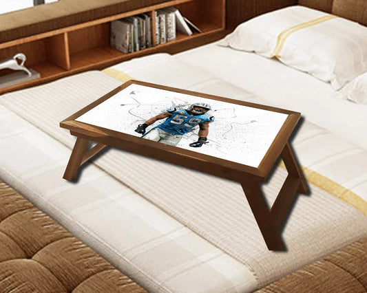 Luke Kuechly Splash Effect Coffee and Laptop Table