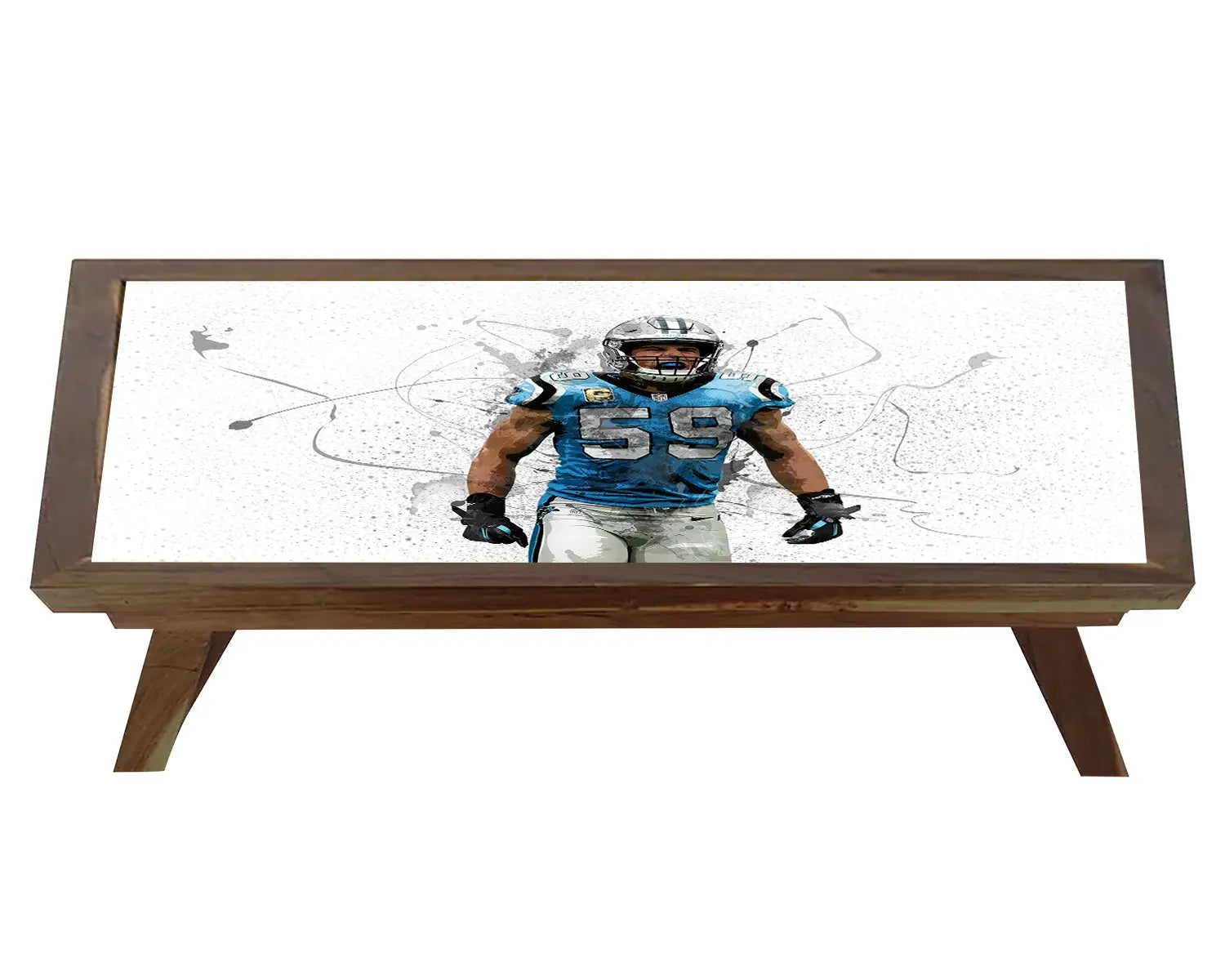 Luke Kuechly Splash Effect Coffee and Laptop Table 