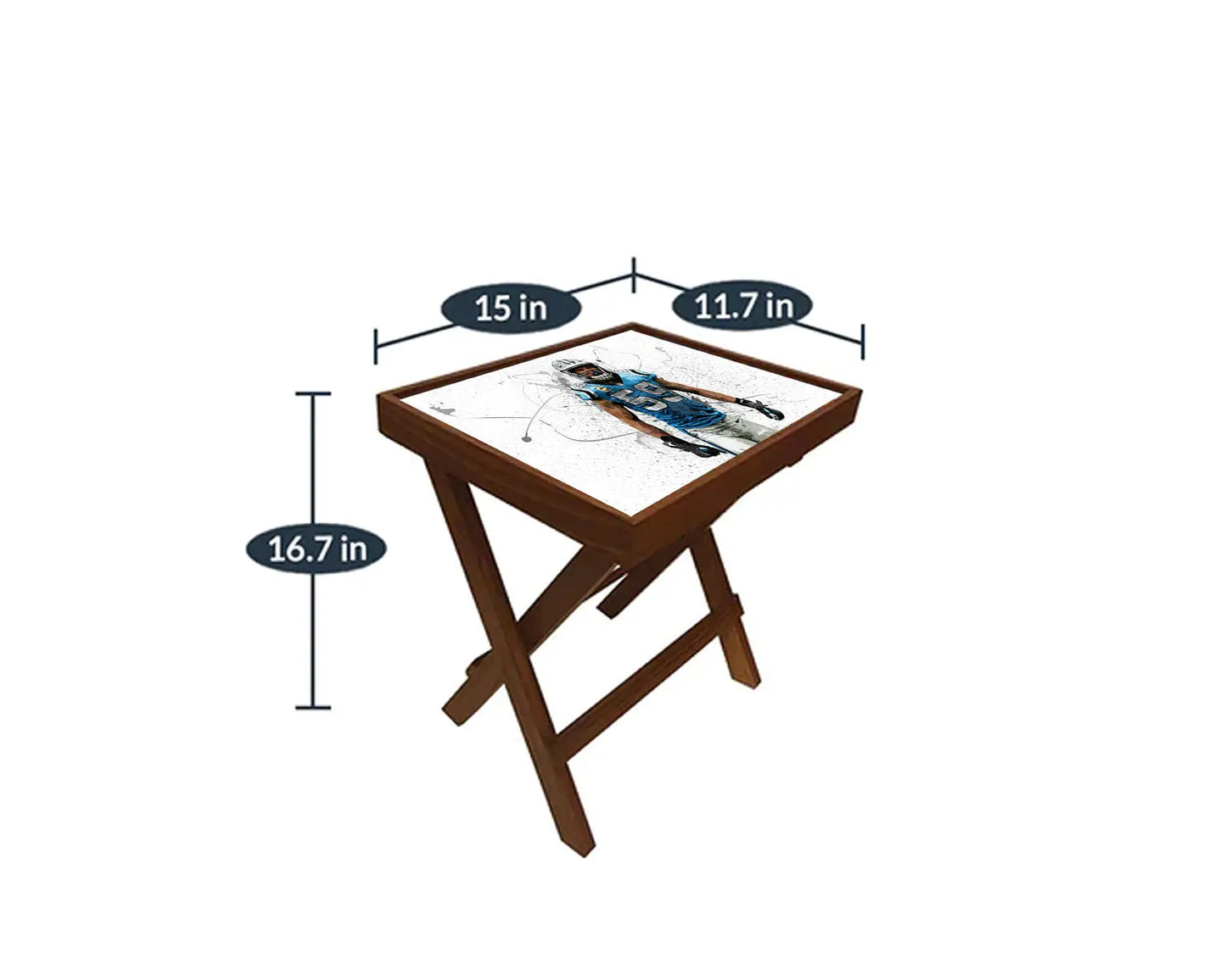 Luke Kuechly Splash Effect Coffee and Laptop Table 