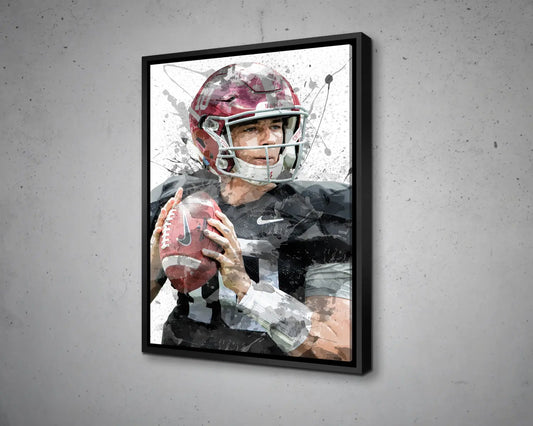 Mac Jones Splash Effect Canvas Art