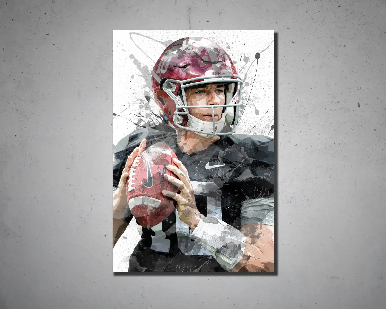 Mac Jones Splash Effect Canvas Art 