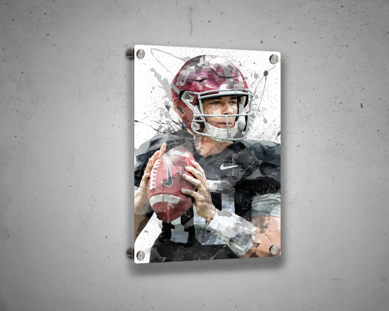 Mac Jones Splash Effect Canvas Art 