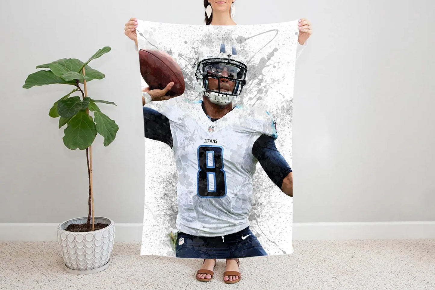 Marcus Mariota Splash Effect Fleece Blanket 