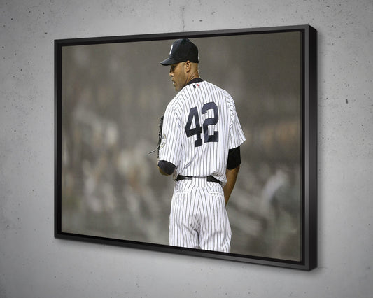 Mariano Rivera Poster Baseball Player Portrait Canvas Wall Art