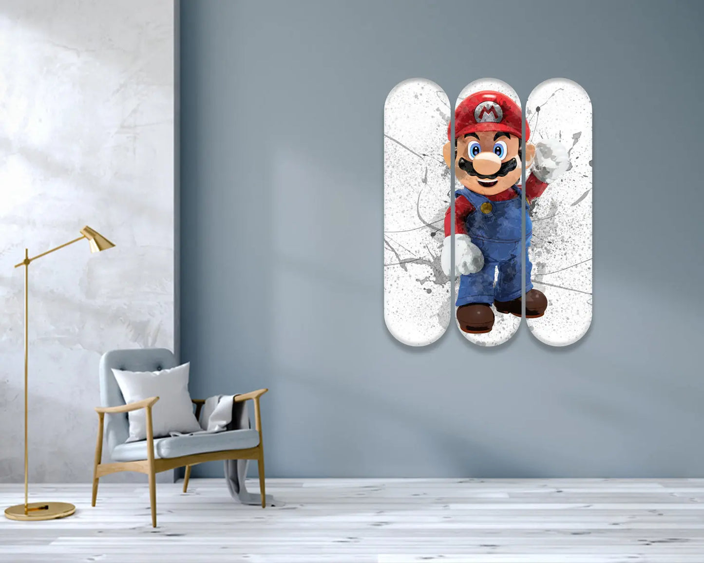 Mario Acrylic Skateboard Wall Art 
