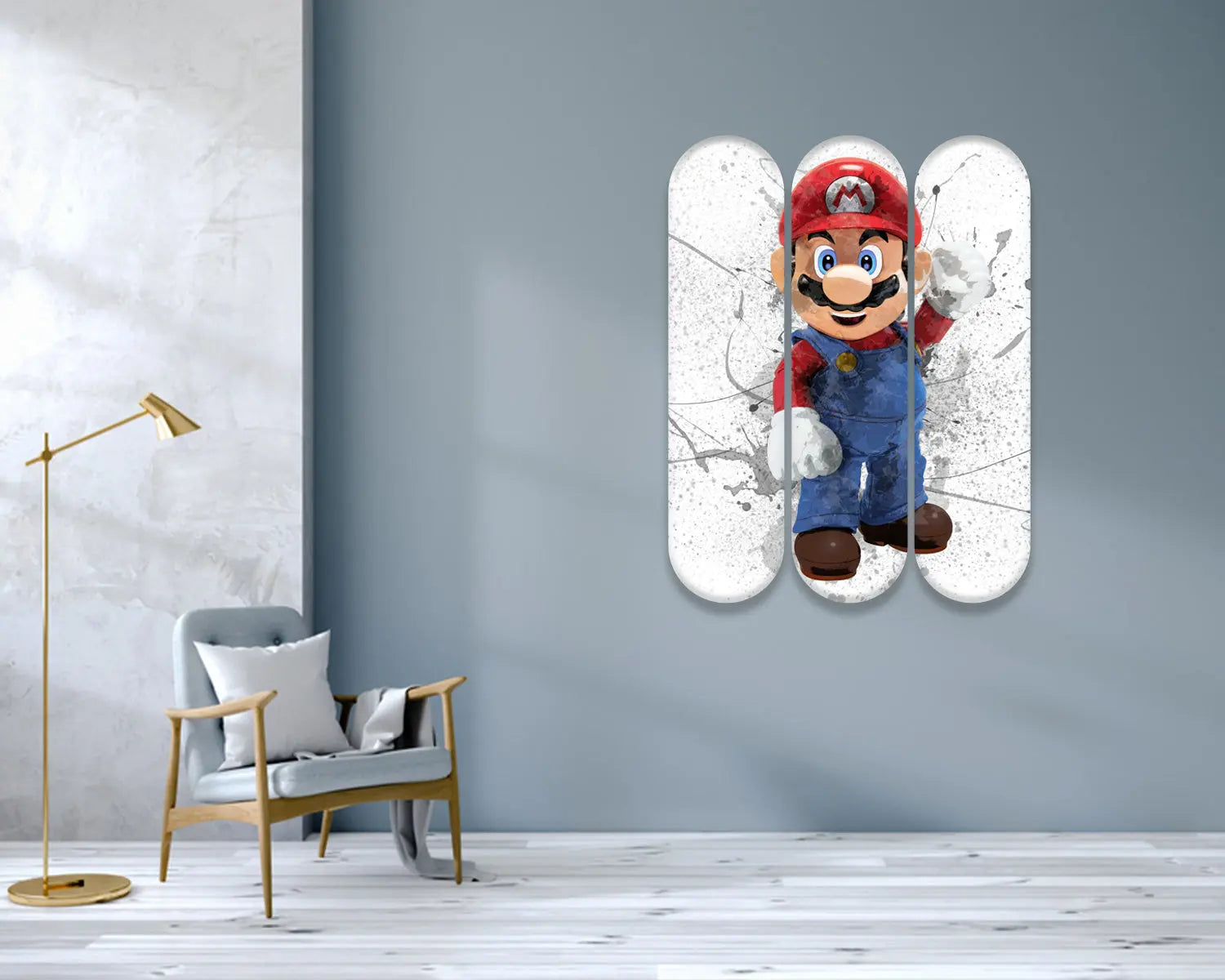 Mario Acrylic Skateboard Wall Art 