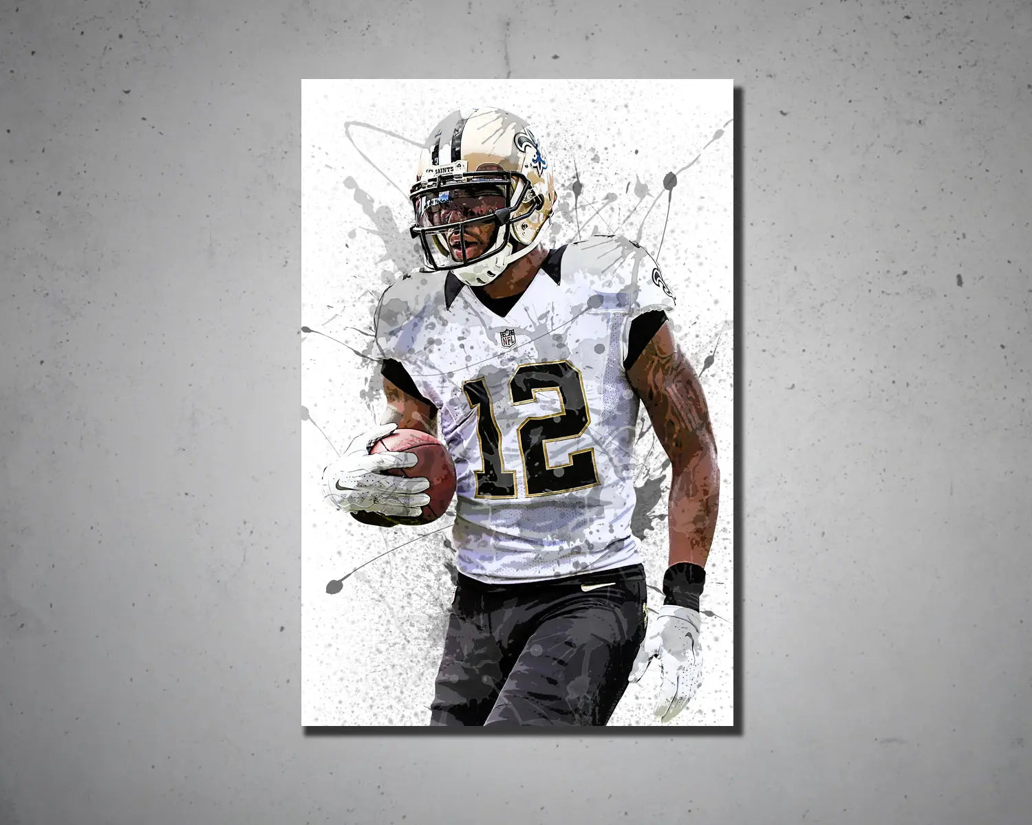 Marques Colston Splash Effect Canvas Art 