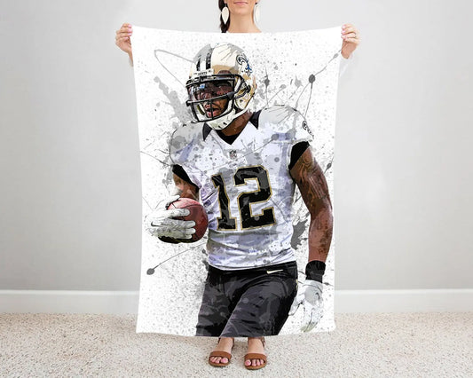 Marques Colston Splash Effect Fleece Blanket