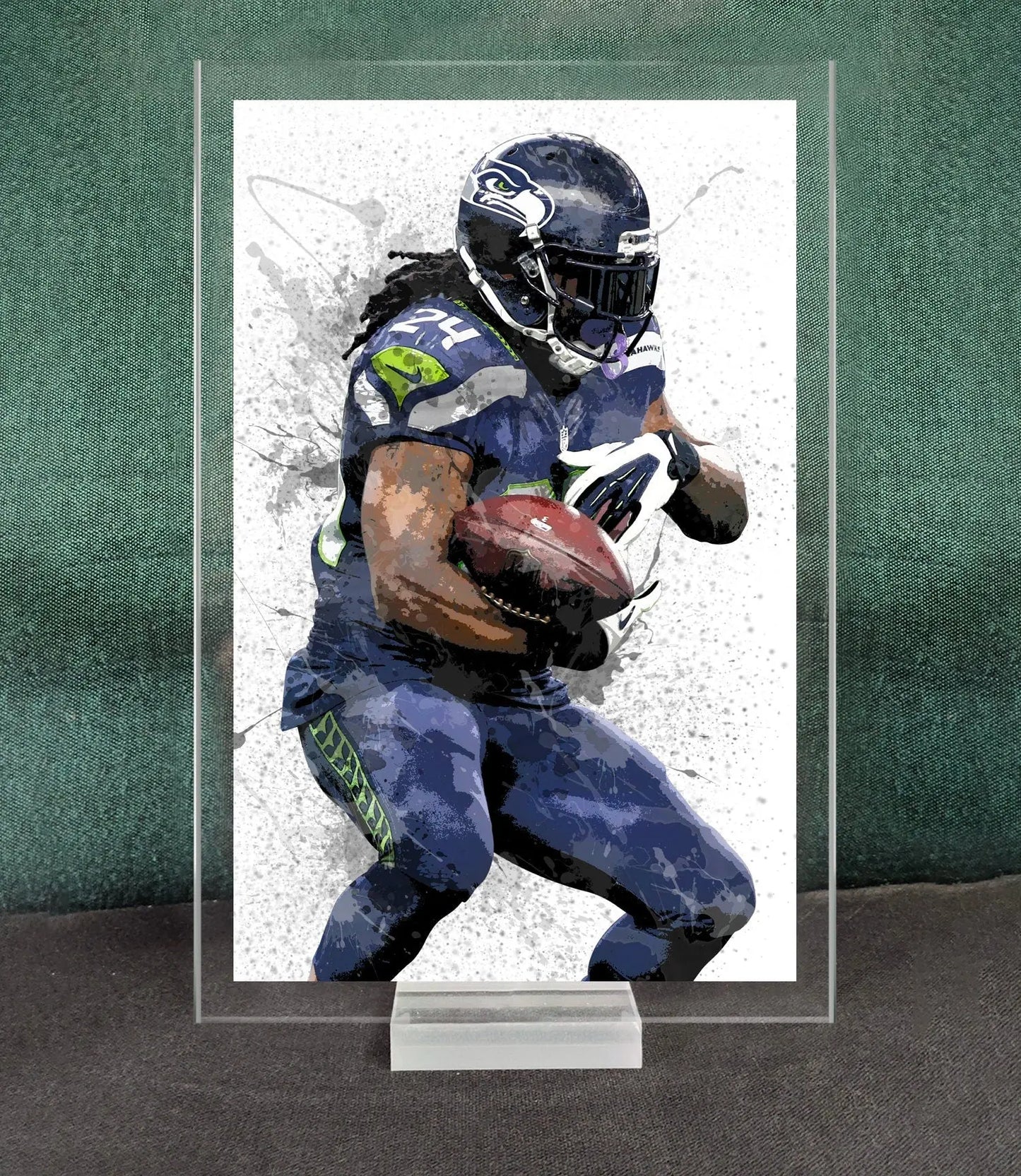 Marshawn Lynch Splash Effect Acrylic Table Top 