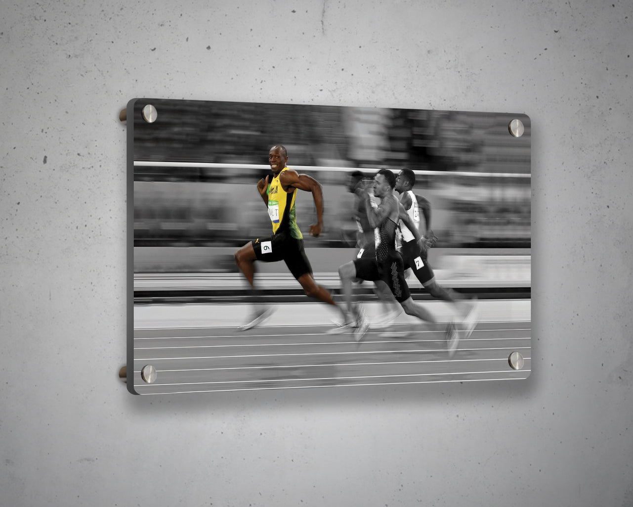 Usain Bolt Black & White Canvas Art