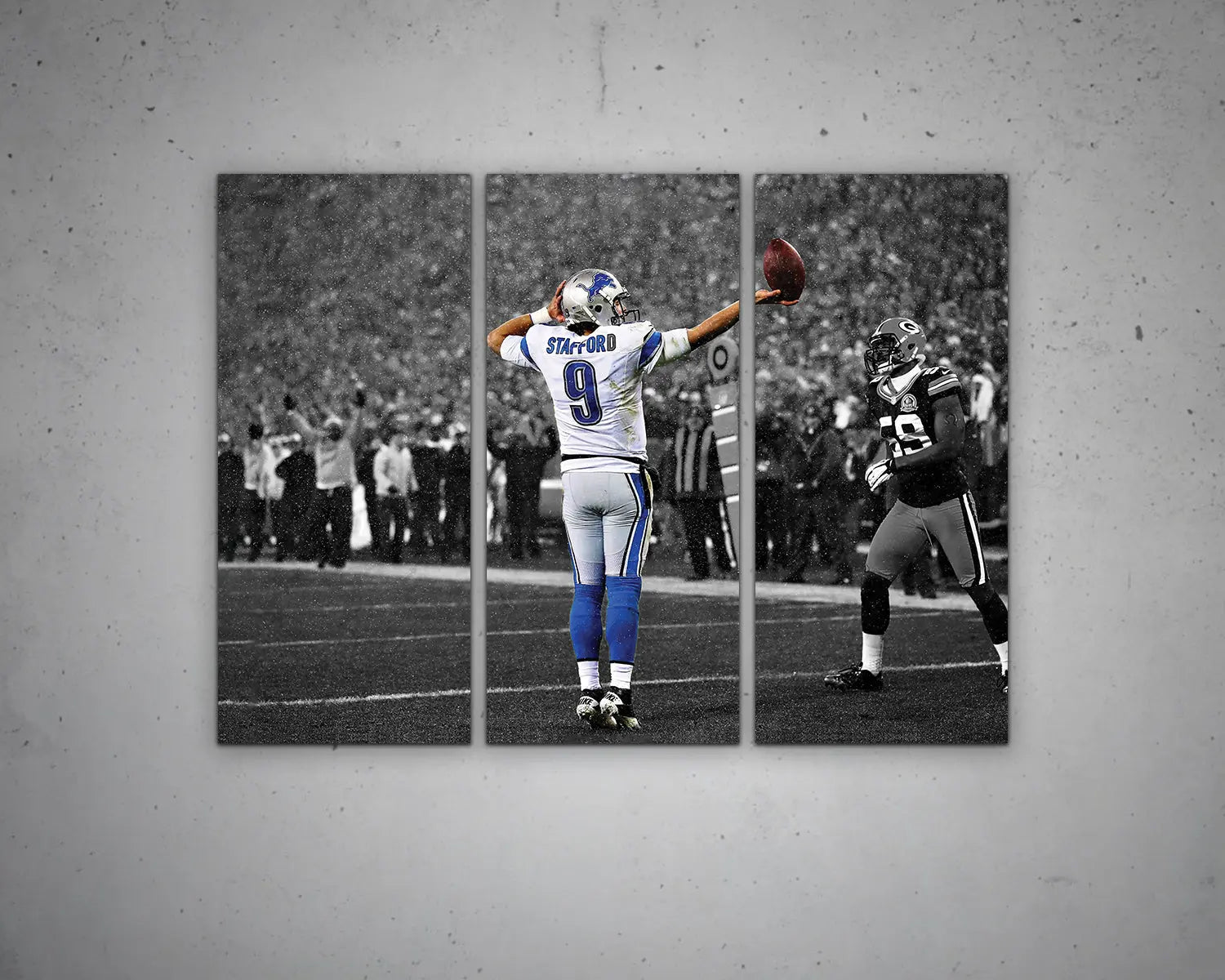 Matthew Stafford Black & White Canvas Art 
