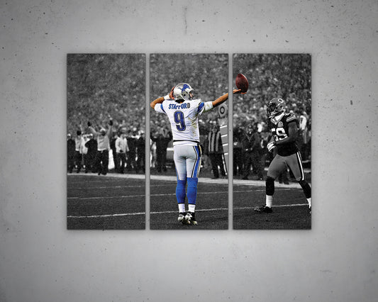 Matthew Stafford Black & White Canvas Art