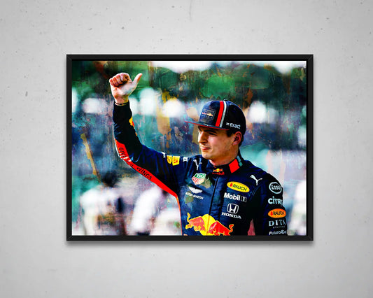 Max Verstappen Multicolour Wall Art