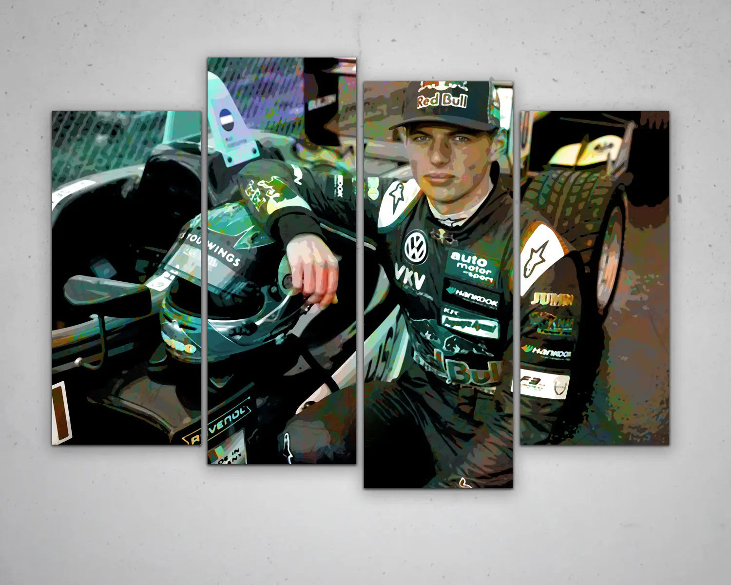 Max Verstappen Multicolour Wall Art 