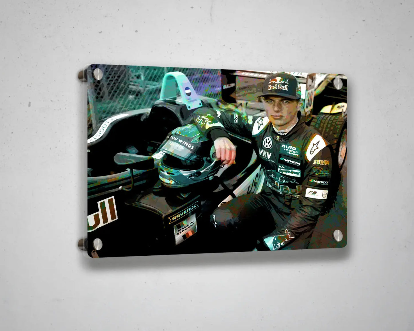 Max Verstappen Multicolour Wall Art 