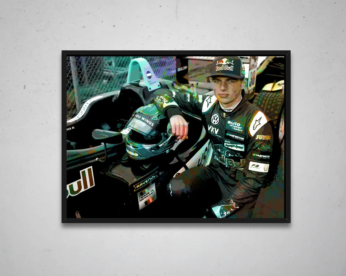 Max Verstappen Multicolour Wall Art 