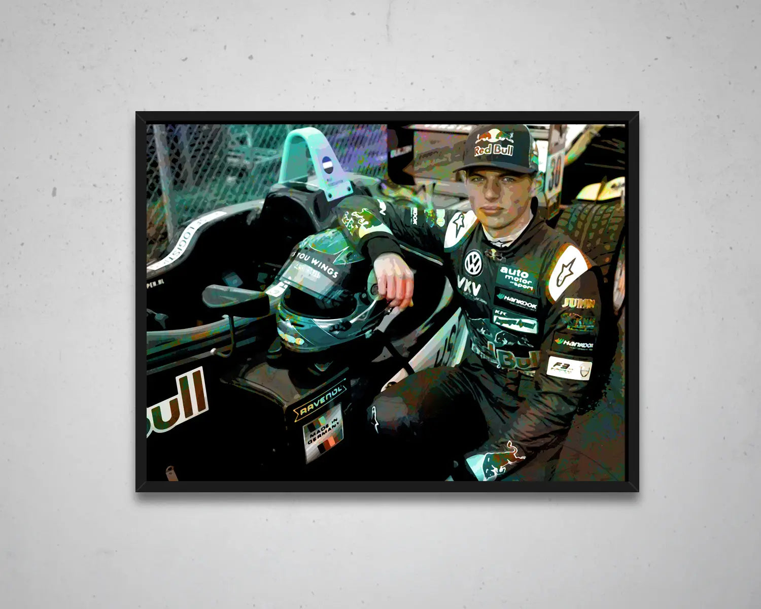 Max Verstappen Multicolour Wall Art 