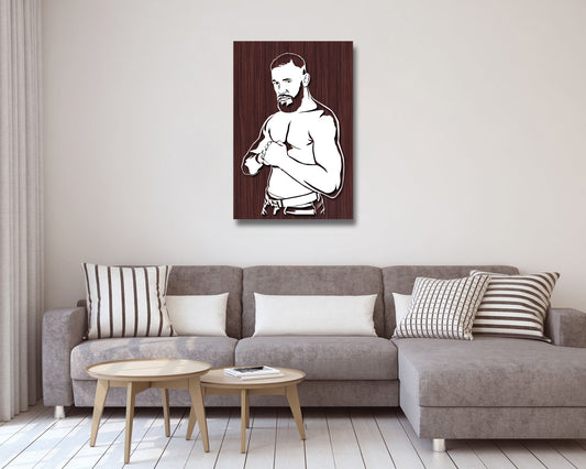 Conor McGregor LED Wooden Decal 