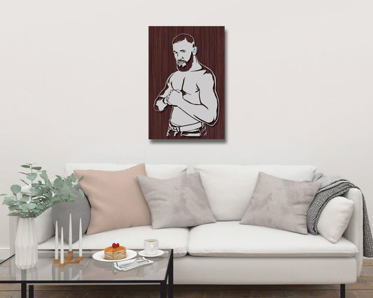 Conor McGregor LED Wooden Decal