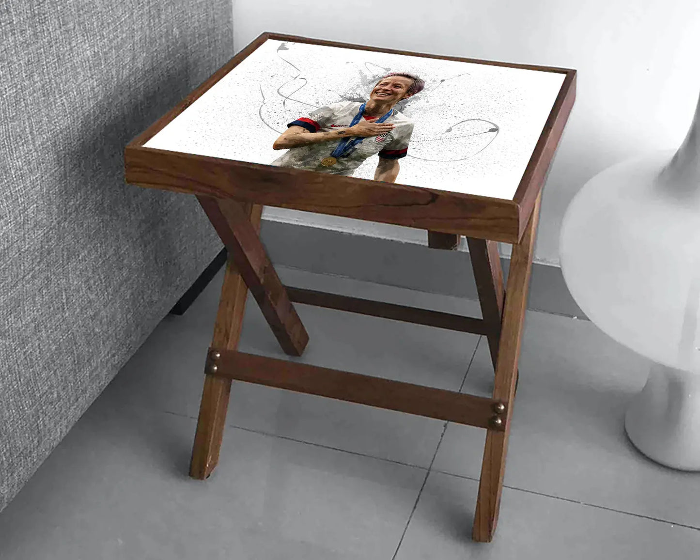 Megan Rapinoe Splash Effect Coffee and Laptop Table 